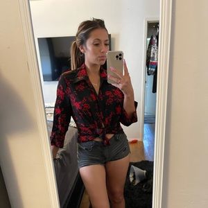 vintage floral Como by Fred David blouse